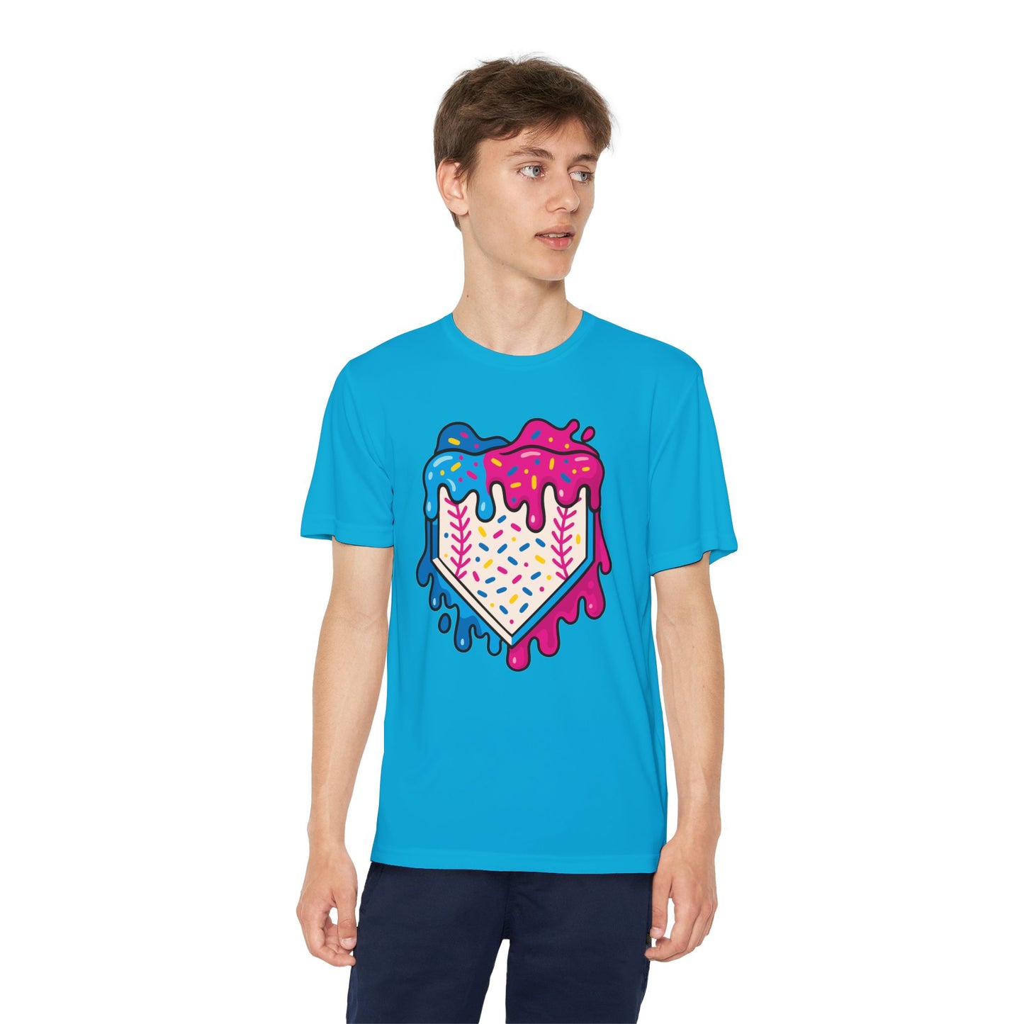 Frosted Baseball Home Plate Tee