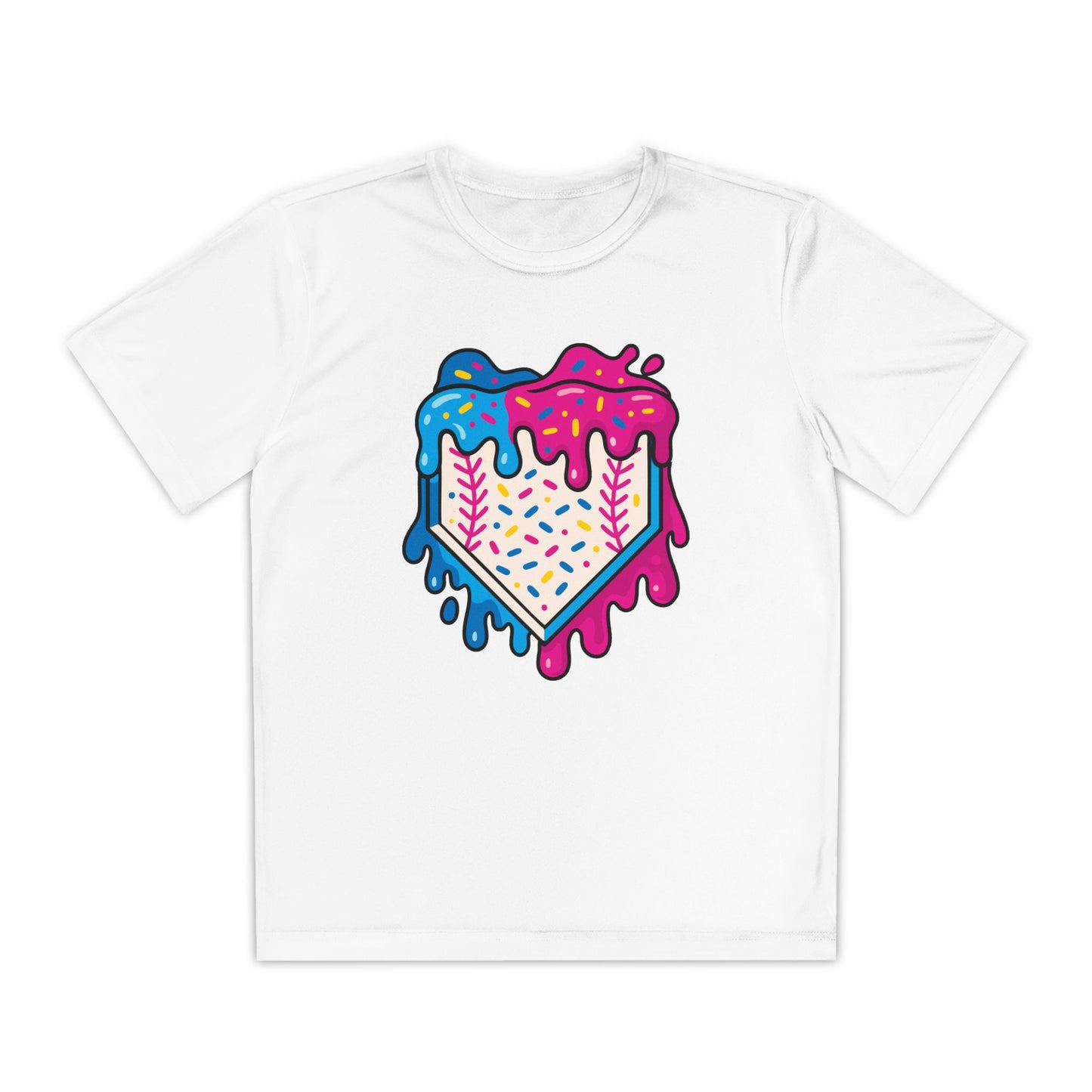 Frosted Baseball Home Plate Tee