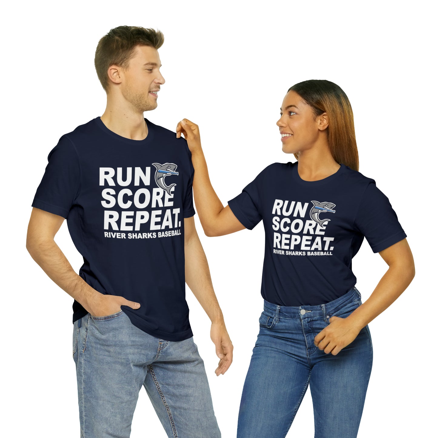 River Sharks "Run, Score, Repeat" Adult Tee