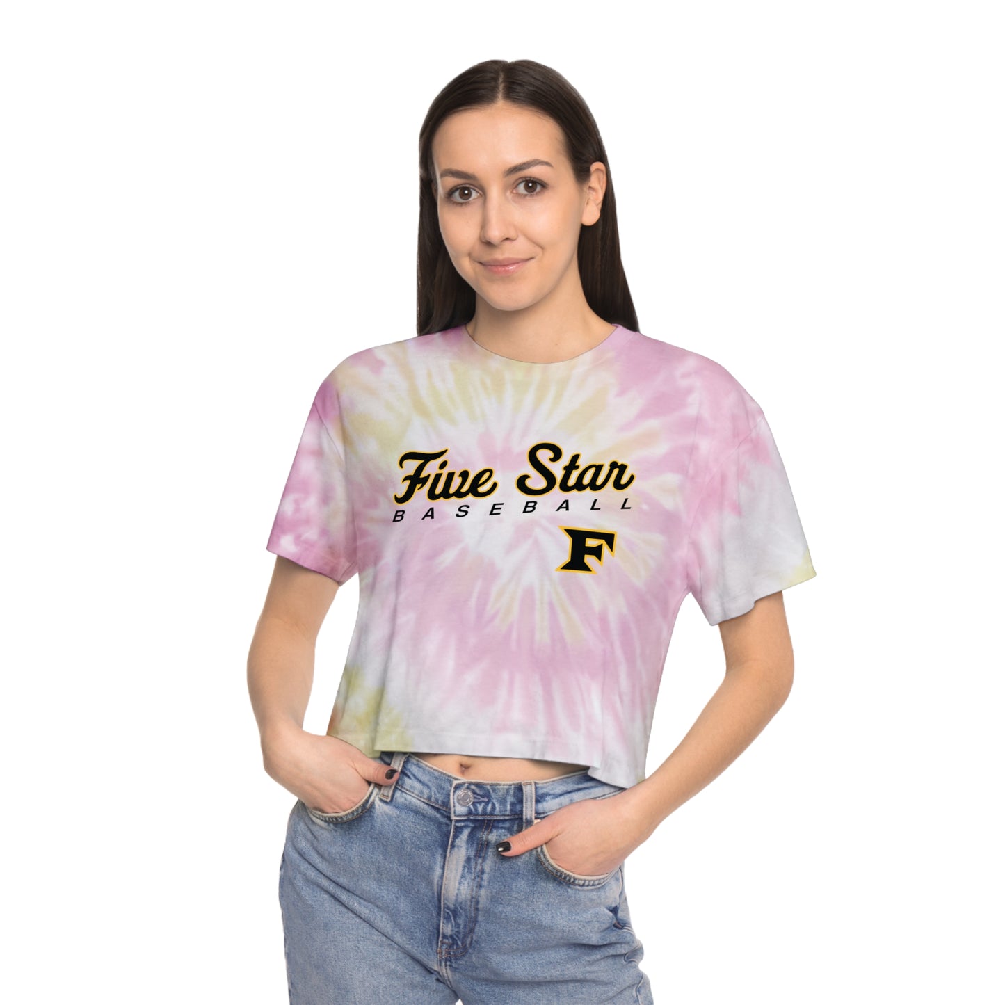 5 Star Outlaws Women's Tie-Dye Crop Tee