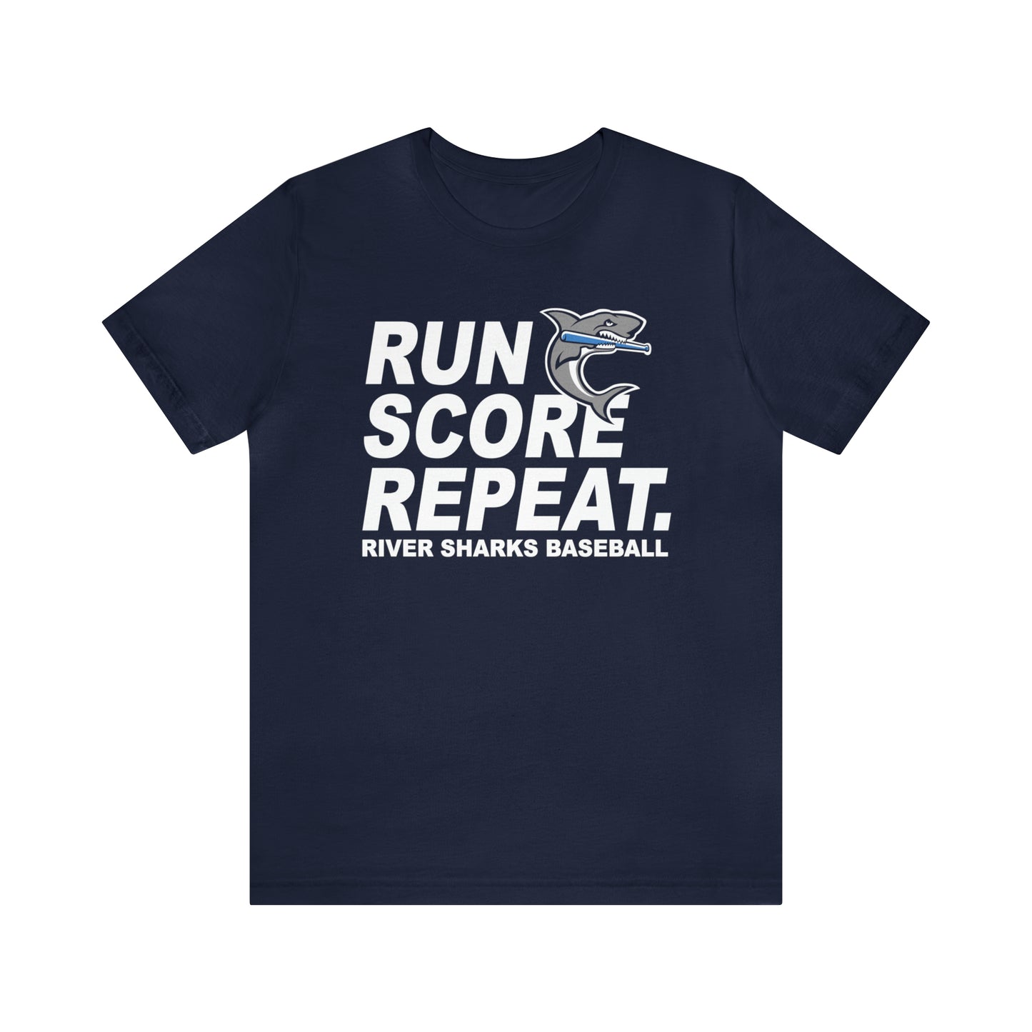 River Sharks "Run, Score, Repeat" Adult Tee