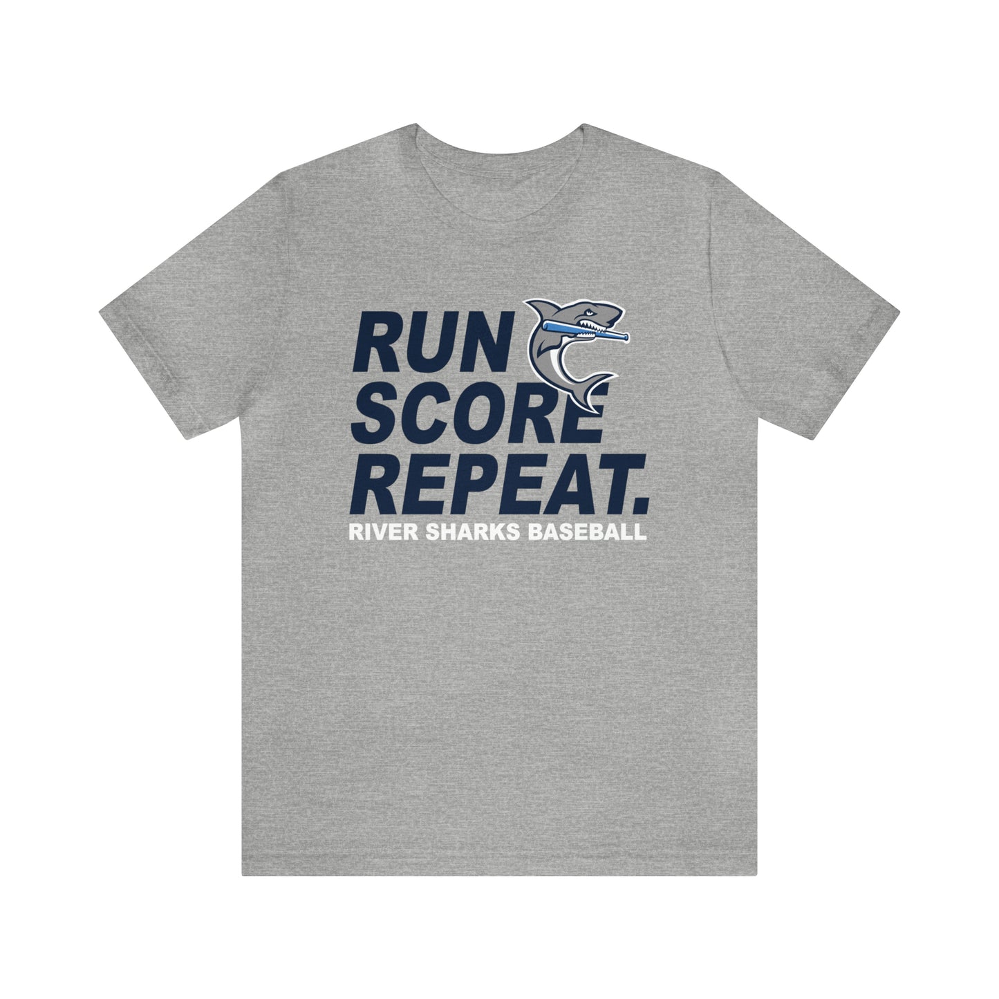 River Sharks "Run, Score, Repeat" Adult Tee