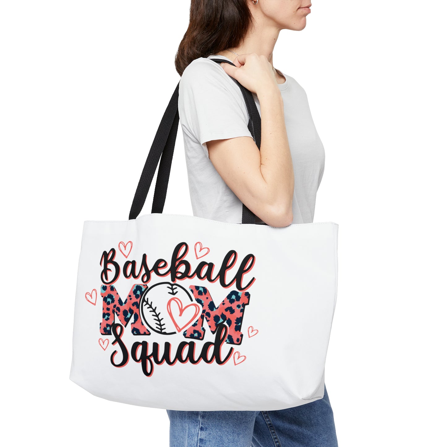 Baseball Mom Leopard Tote Bag